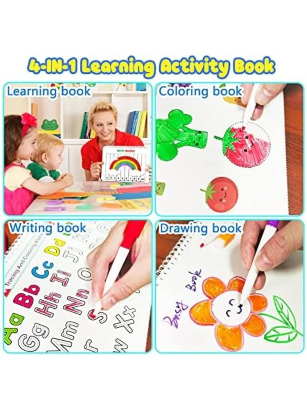Montessori Busy Book for Toddlers - Learning Activities Workbook & Tracing Fun